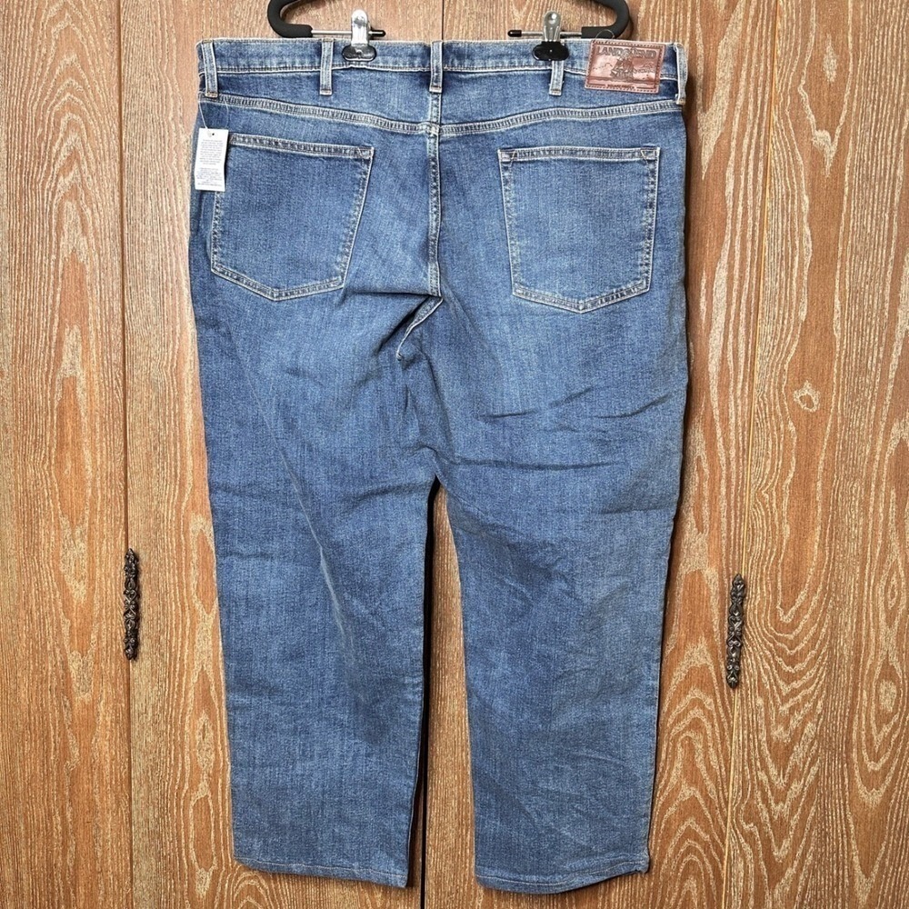 Lands End Square Rigger Traditional Fit Mens Jeans Blue Denim 42x32 Straight Leg - Picture 5 of 7